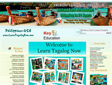 Tablet Screenshot of learntagalognow.com